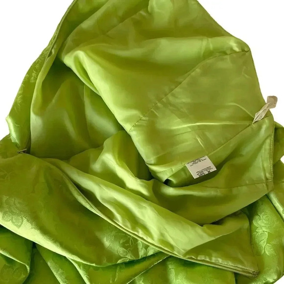 Jessica Mcclintock Gunne Sax Green Brocade Bridesmaids Cocktail Dress Size 6 - Picture 7 of 9
